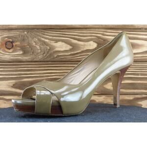 Via‎ Spiga Women Sz 9 M Brown Platform Patent Leather Shoes N/A